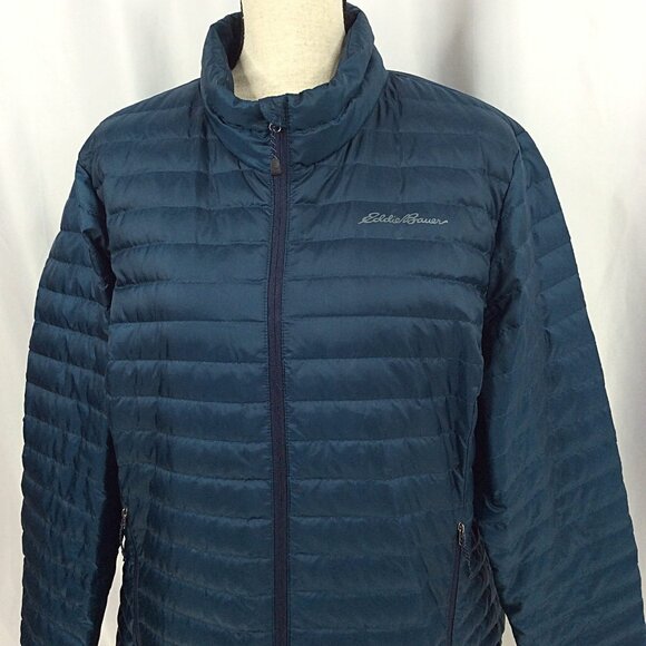 Eddie Bauer Microlight 650 Down Puffer Jacket Womens Size 2XL Teal Packable - Picture 7 of 10